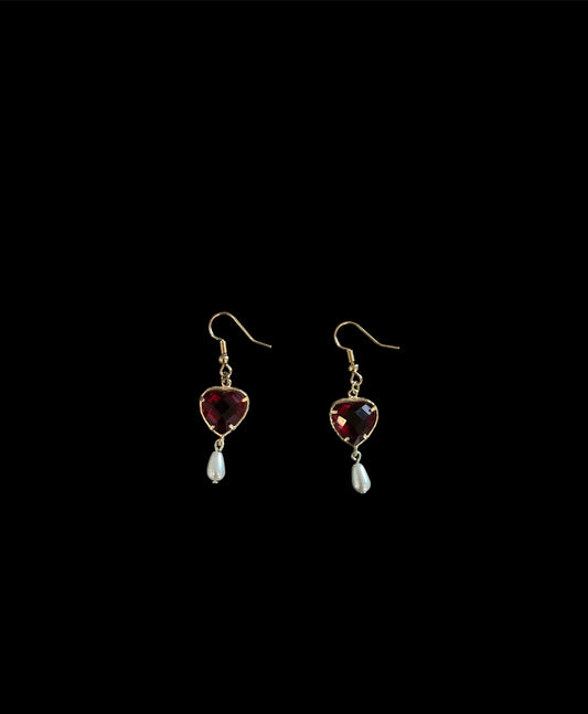 Ruby Pearl earrings